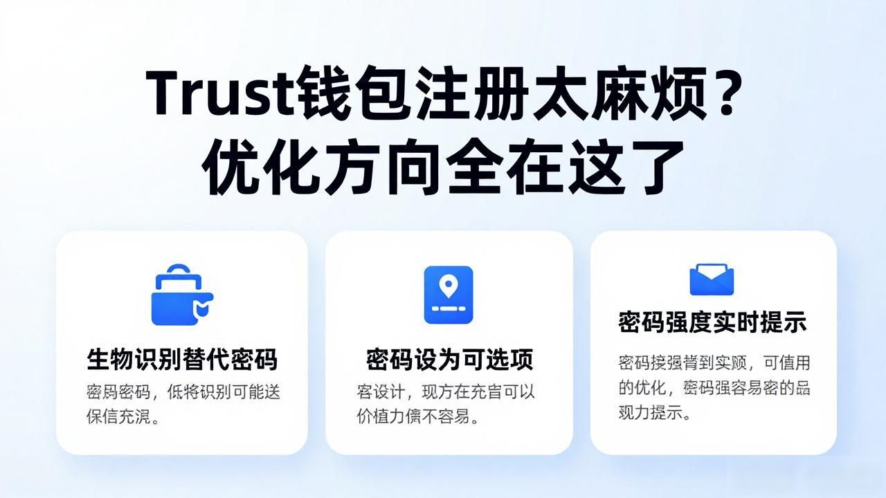 Trust钱包注册太麻烦？优化方向全在这了