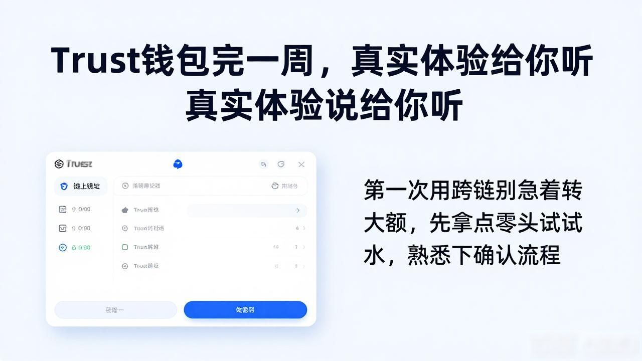 Trust钱包装完一周，真实体验说给你听