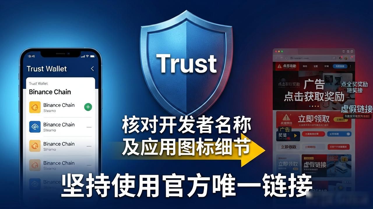 手机下载Trust钱包币安链安全避坑指南