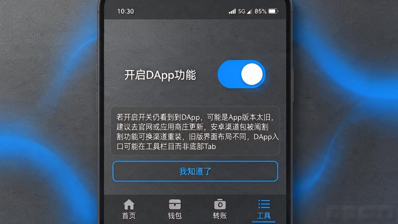 Trust钱包没有dapp？这个开关一打开就有了
