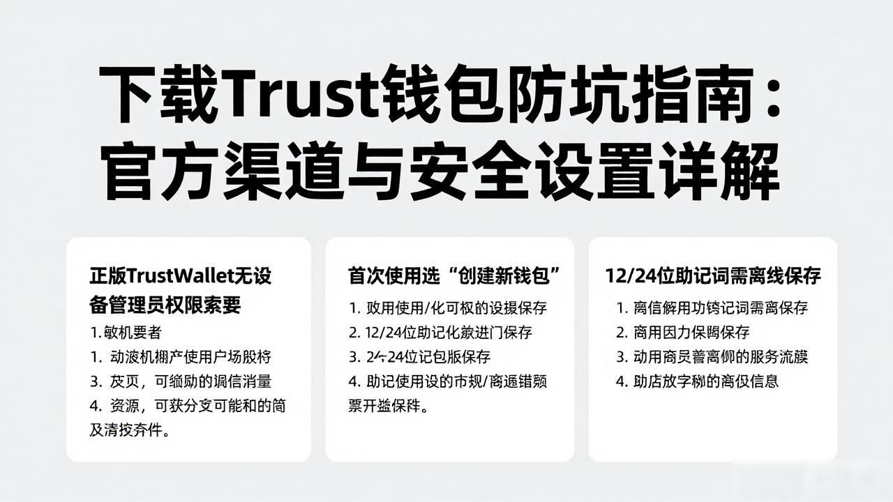 下载Trust钱包防坑指南：官方渠道与安全设置详解