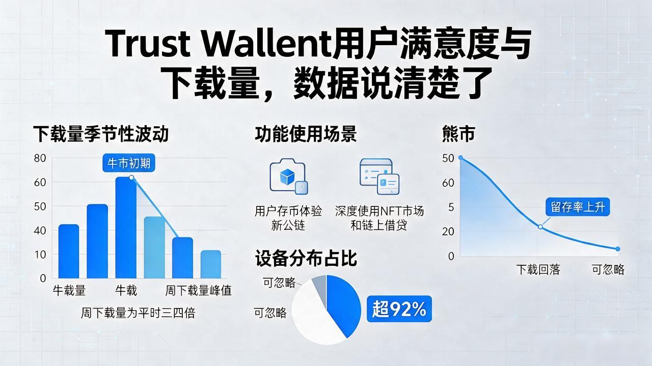 Trust Wallet用户满意度与下载量，数据说清楚了