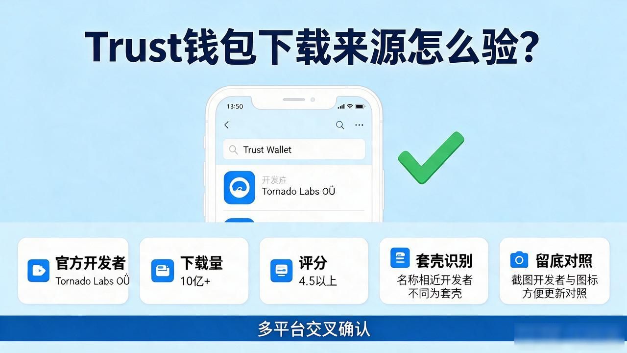 Trust钱包下载来源怎么验？多平台交叉确认的实操方法