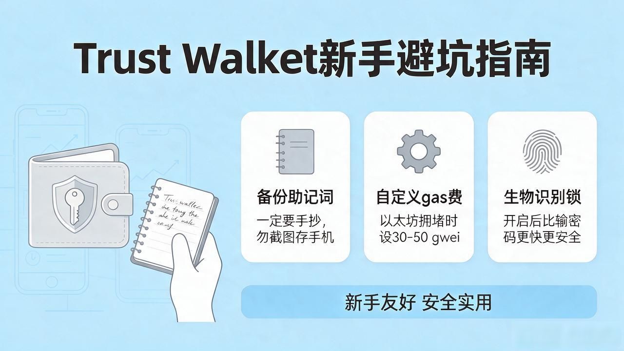 Trust Wallet下载后不知道点哪？新手功能设置一次讲清