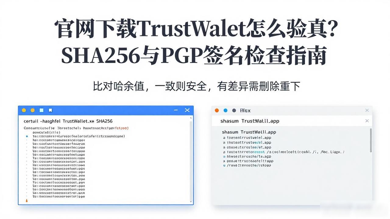 官网下载Trust Wallet怎么验真？SHA256与PGP签名检查指南