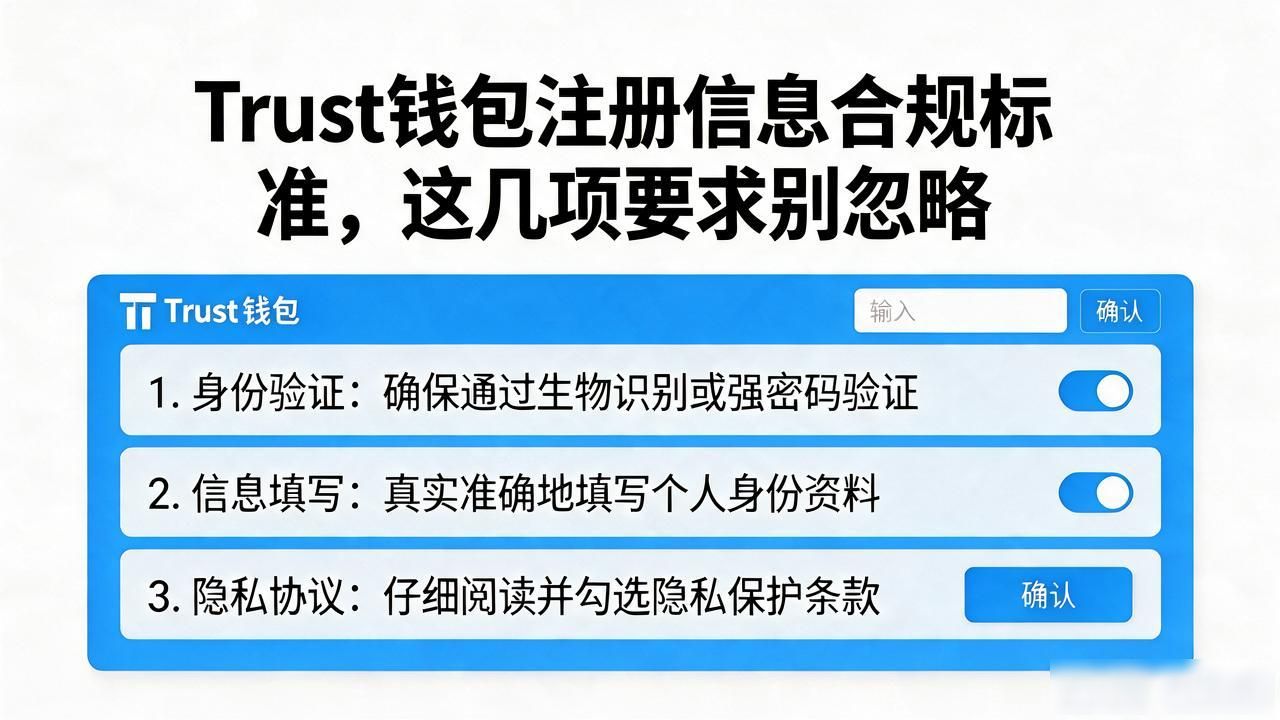 Trust钱包注册信息合规标准，这几项要求别忽略