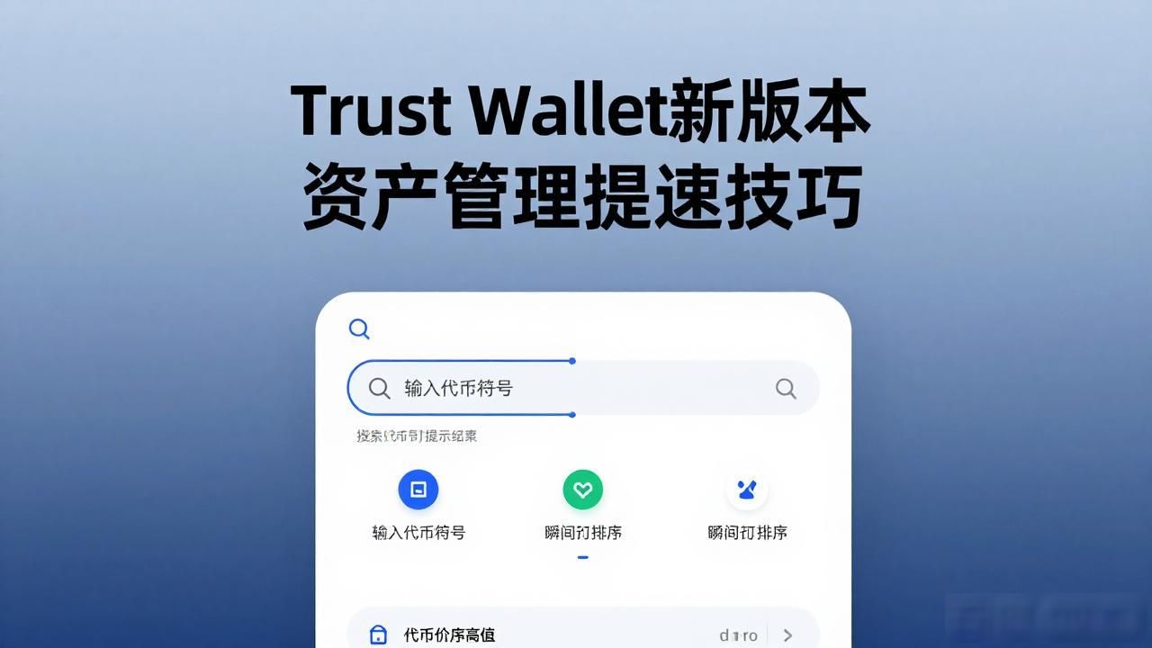 Trust Wallet新版本 资产管理提速技巧