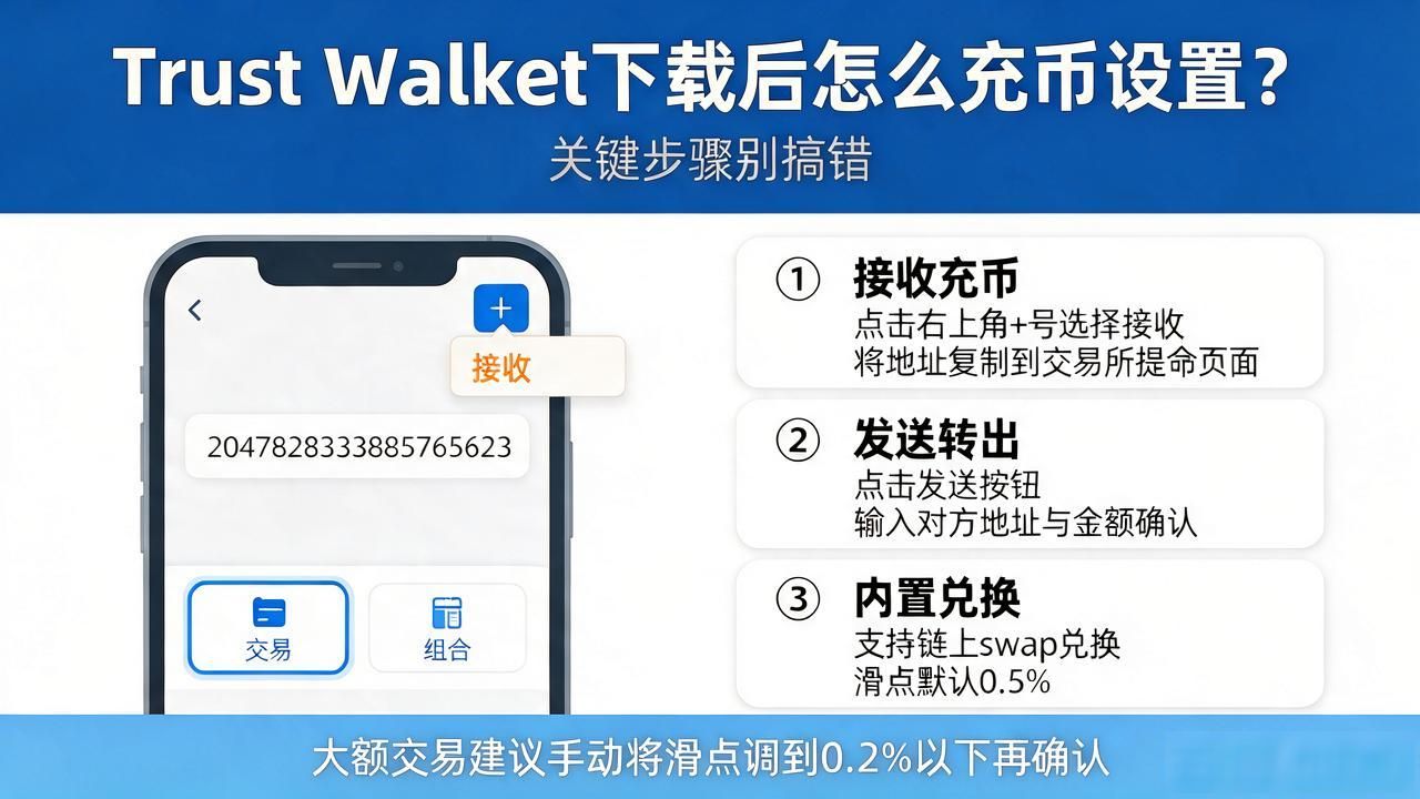 Trust Wallet下载后怎么充币设置？关键步骤别搞错