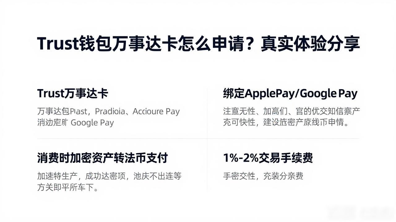 Trust钱包万事达卡怎么申请？真实体验分享