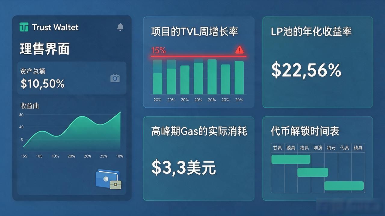 Trust Wallet下载后理财心得，我每天都在盯这几个指标