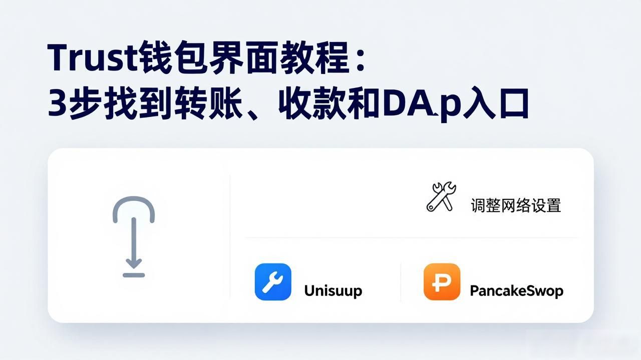 Trust钱包界面教程：3步找到转账、收款和DApp入口